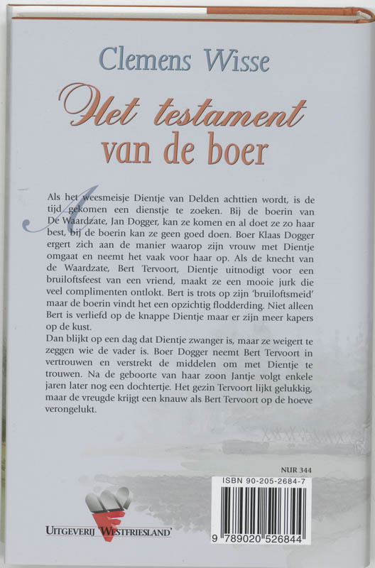 Achterkant van Het testament van de boer