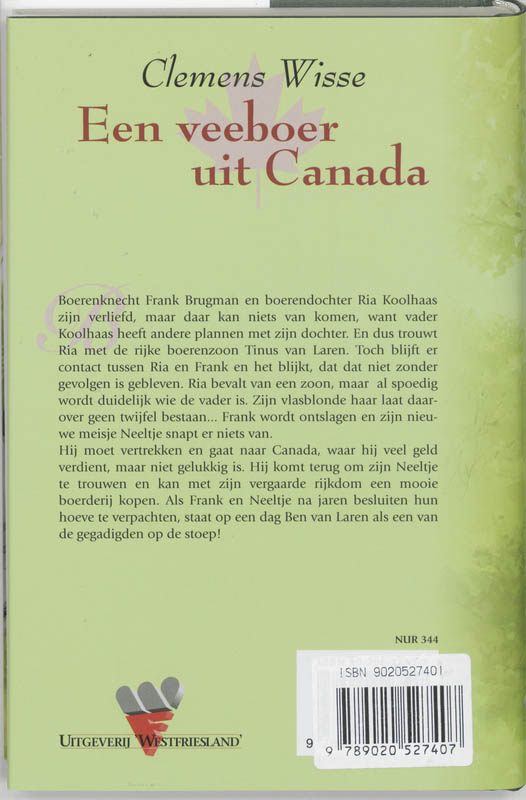 Achterkant van Een veeboer uit Canada