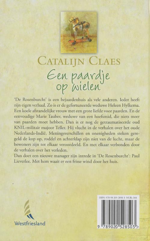 Achterkant van Een paardje op wielen
