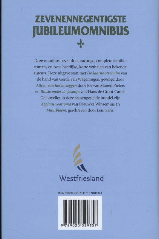 Achterkant van Zevenennegentigste jubileumomnibus
