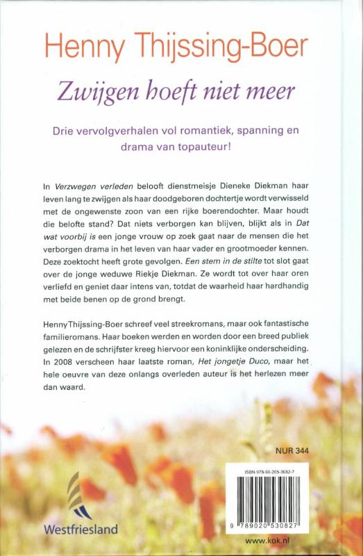 Achterkant van Zwijgen hoeft niet meer