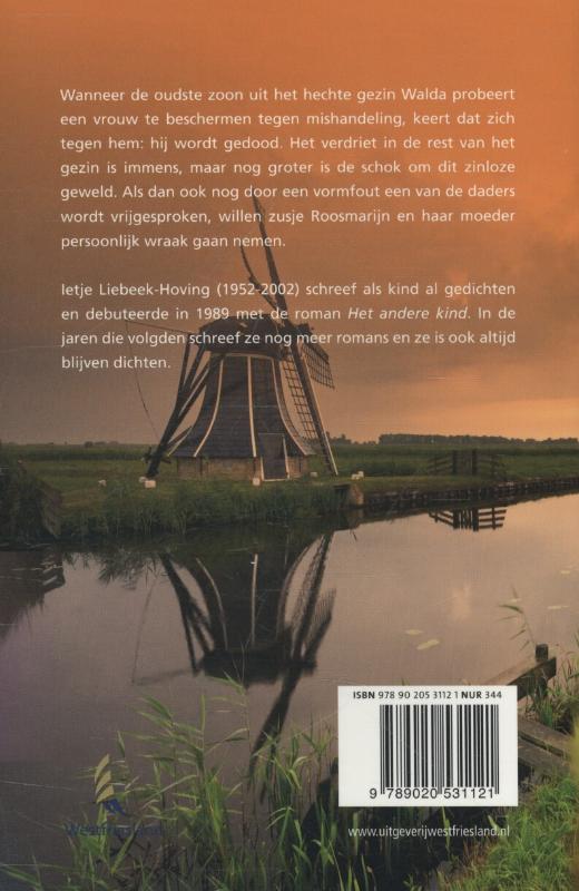 Achterkant van Bloemen in de nacht