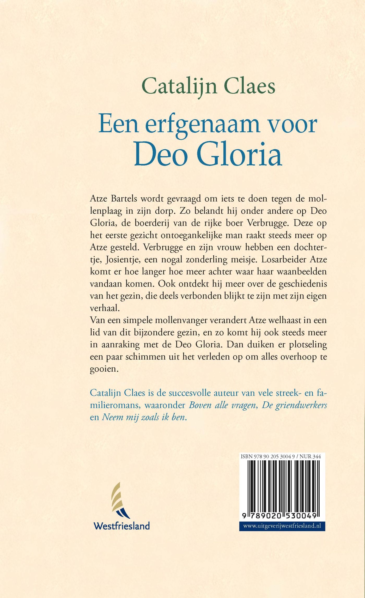 Achterkant van Een erfgenaam voor Deo Gloria