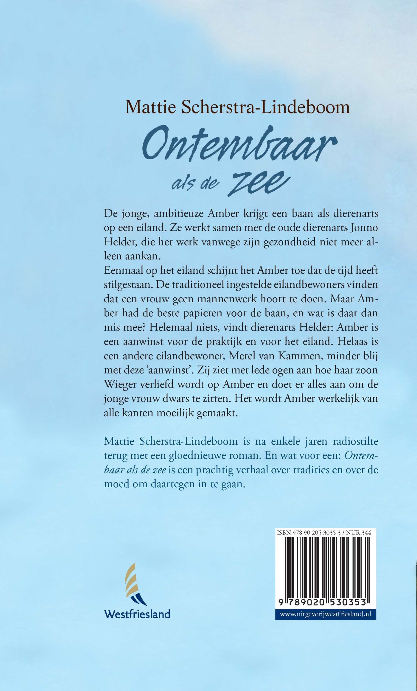 Achterkant van Ontembaar als de zee
