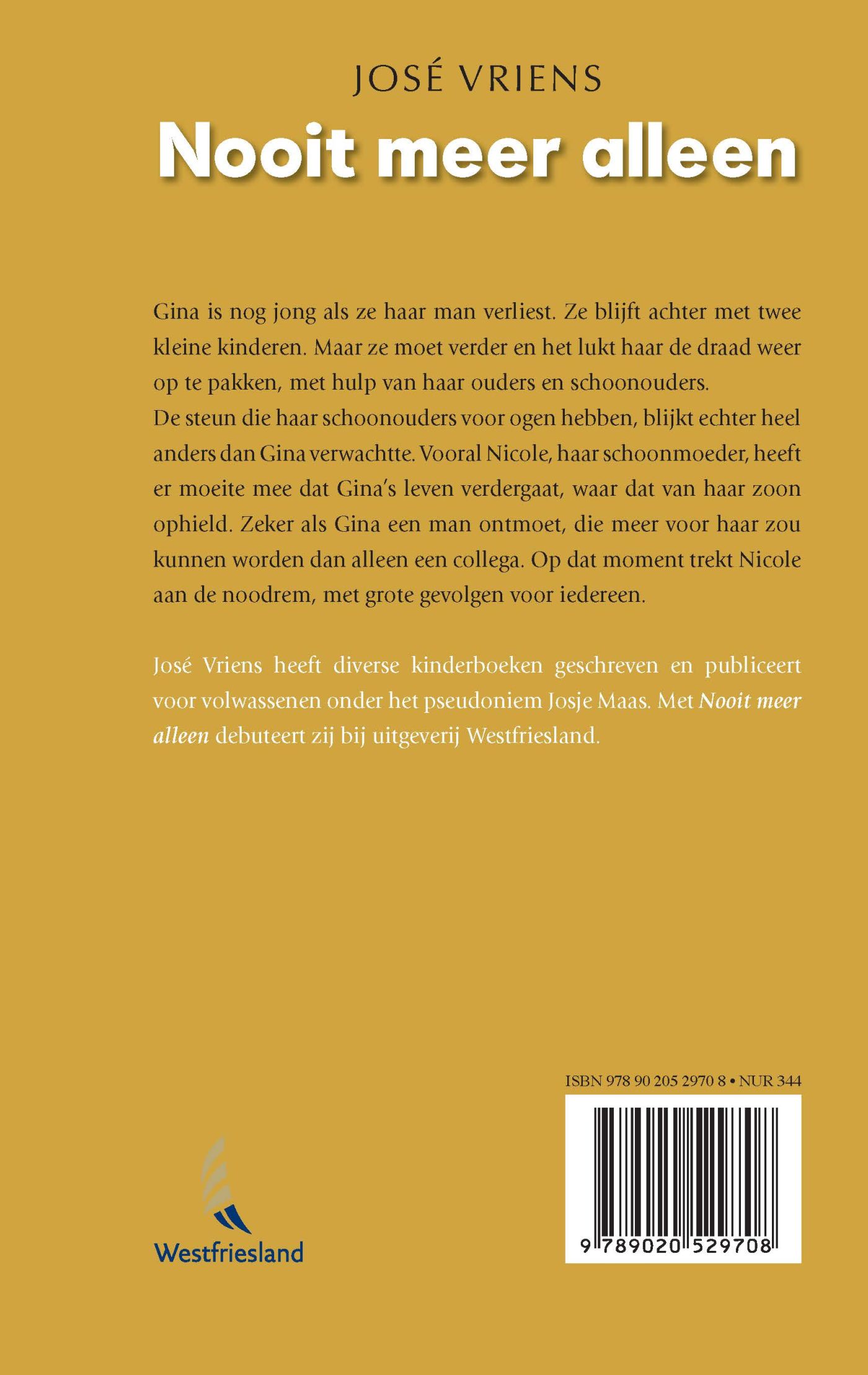 Achterkant van Nooit meer alleen