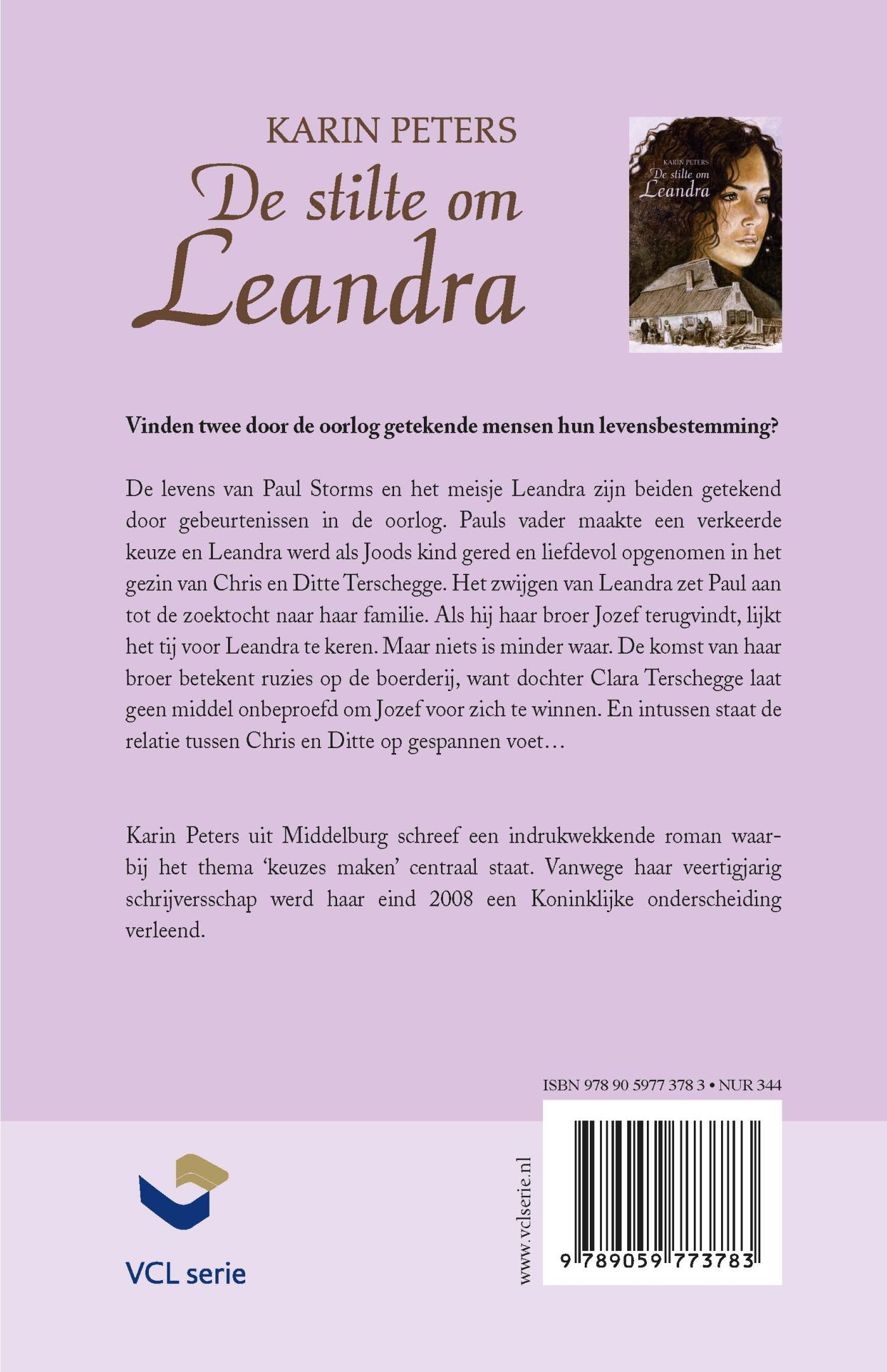 Achterkant van De stilte om Leandra