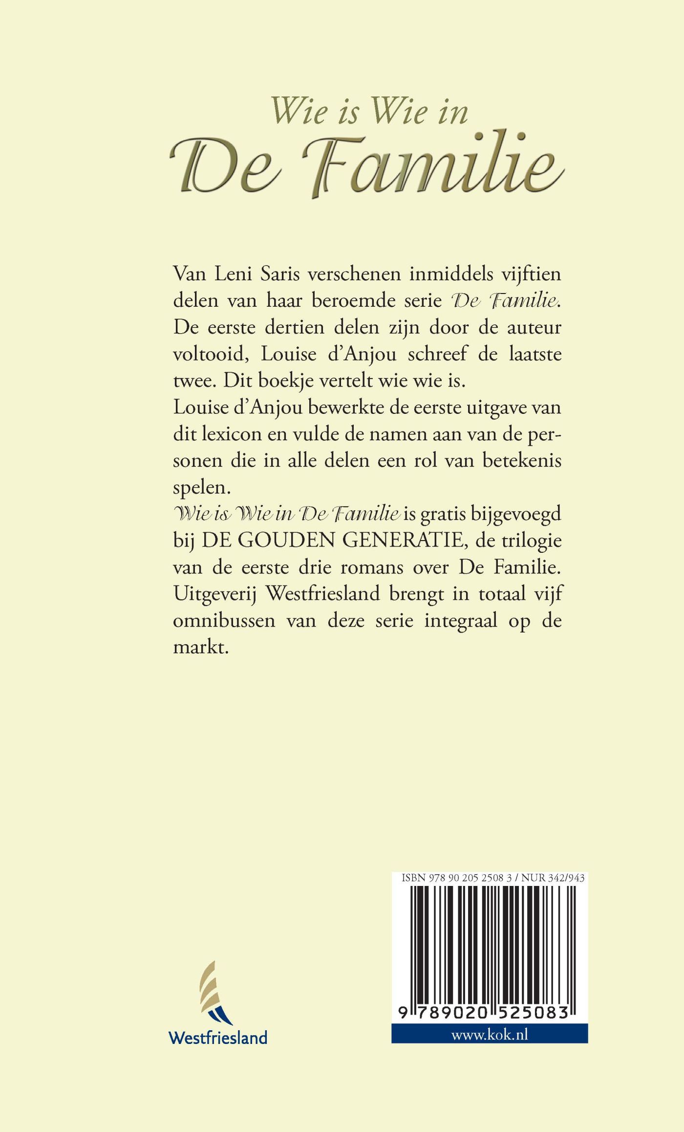 Achterkant van Wie is wie in de familie