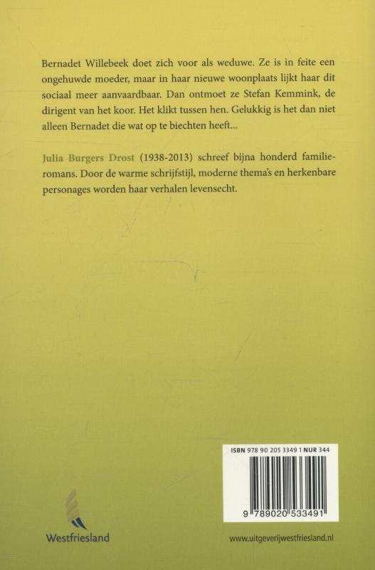 Achterkant van De gekozen melodie