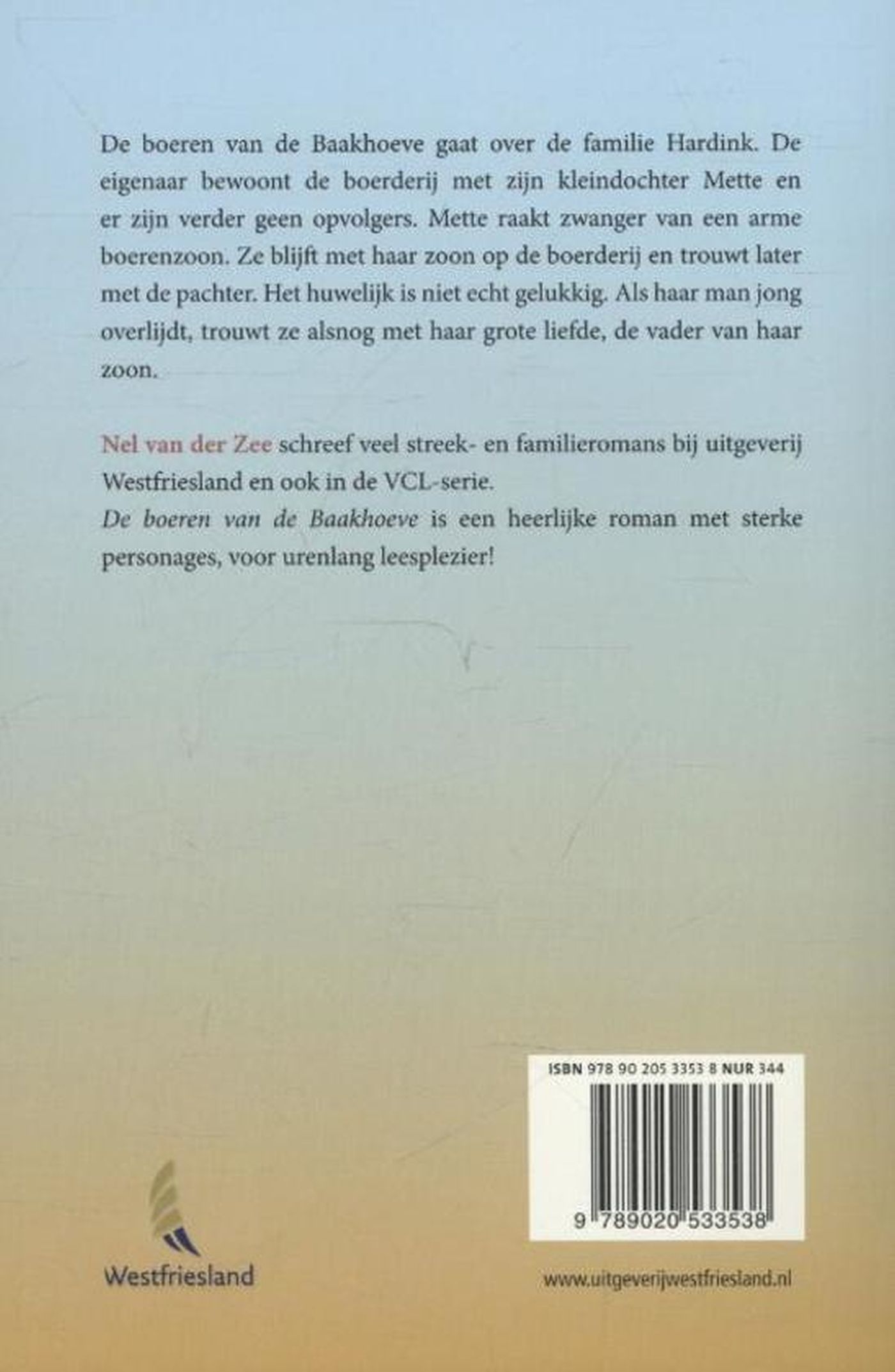 Achterkant van De boeren van de Baakhoeve
