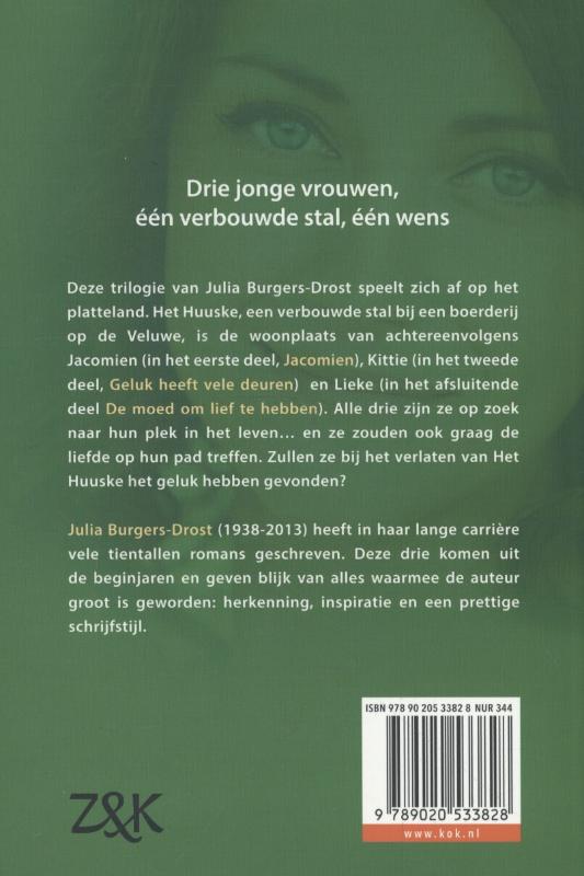 Achterkant van Jacomien trilogie