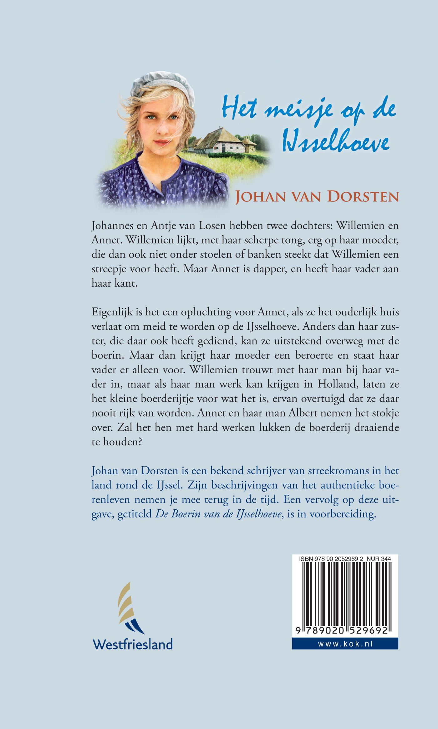 Achterkant van Het meisje van de Ijsselhoeve