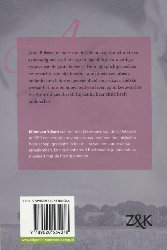 Achterkant van De vrouwe van de Oldehoeve