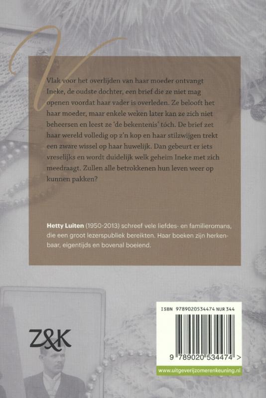 Achterkant van De bekentenis