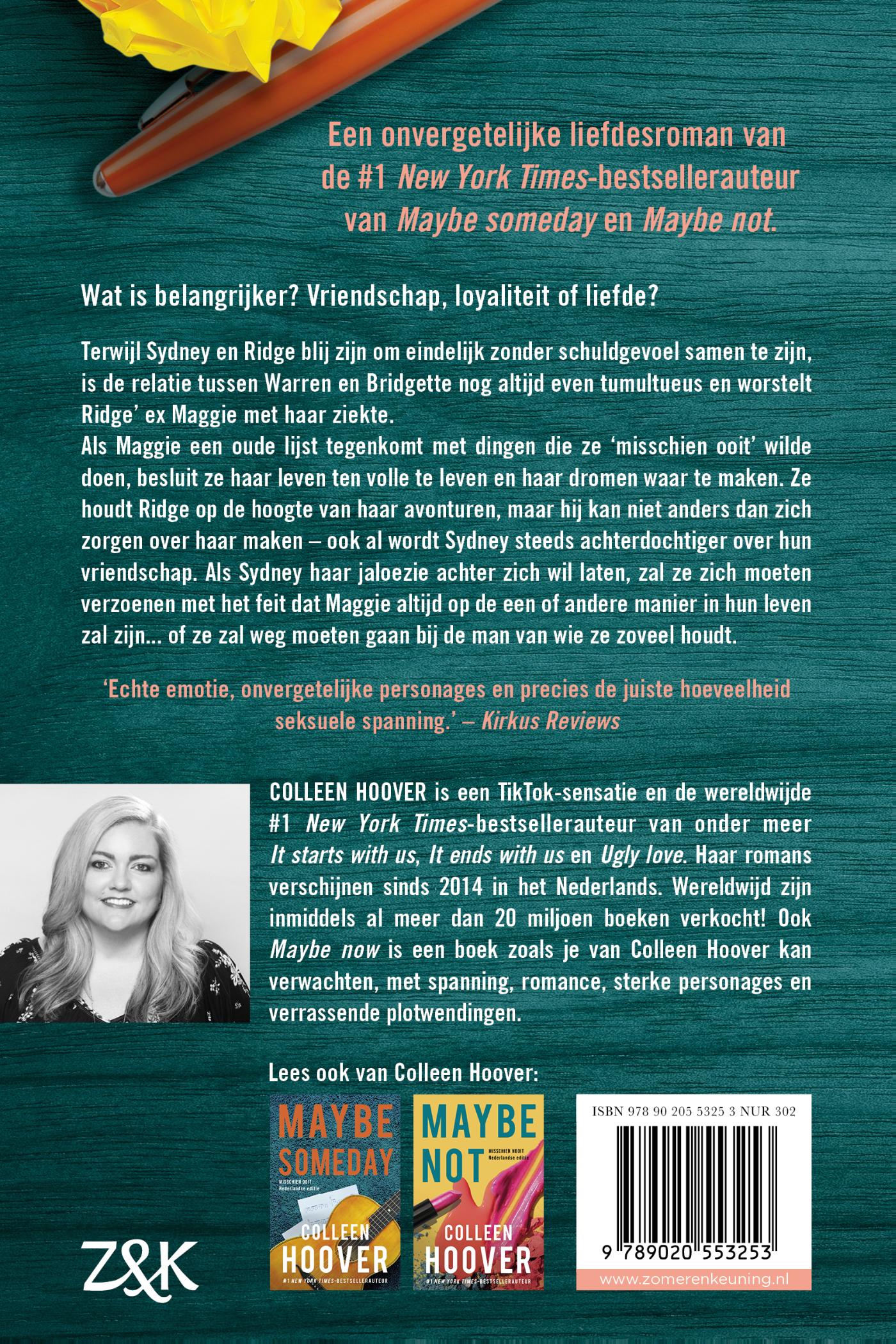 Achterkant van Misschien nu