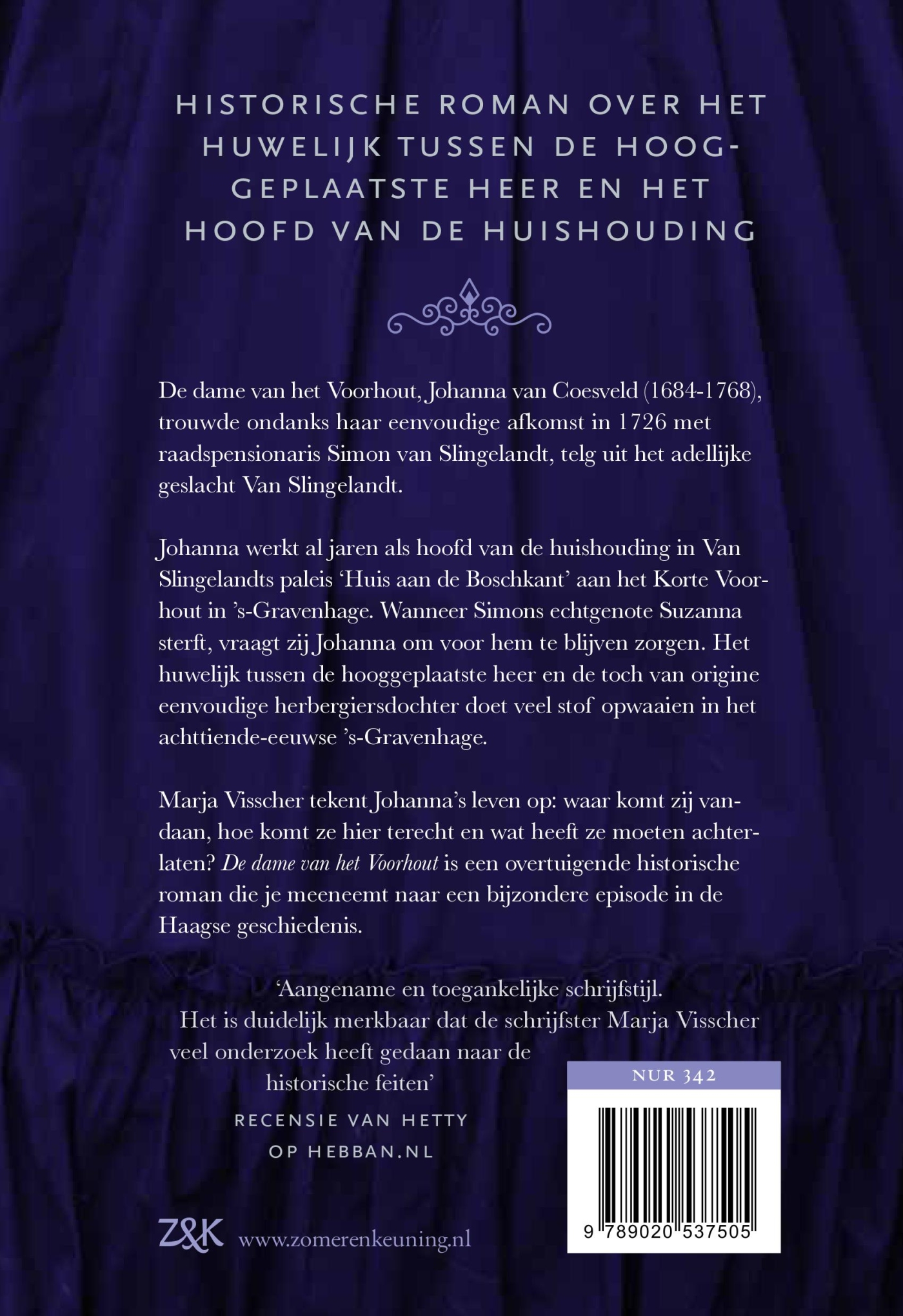 Achterkant van De dame van het Voorhout
