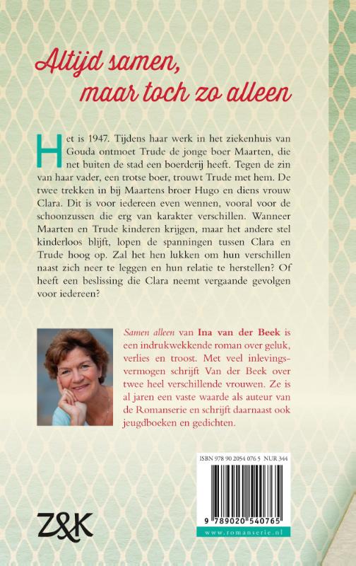 Achterkant van Samen alleen