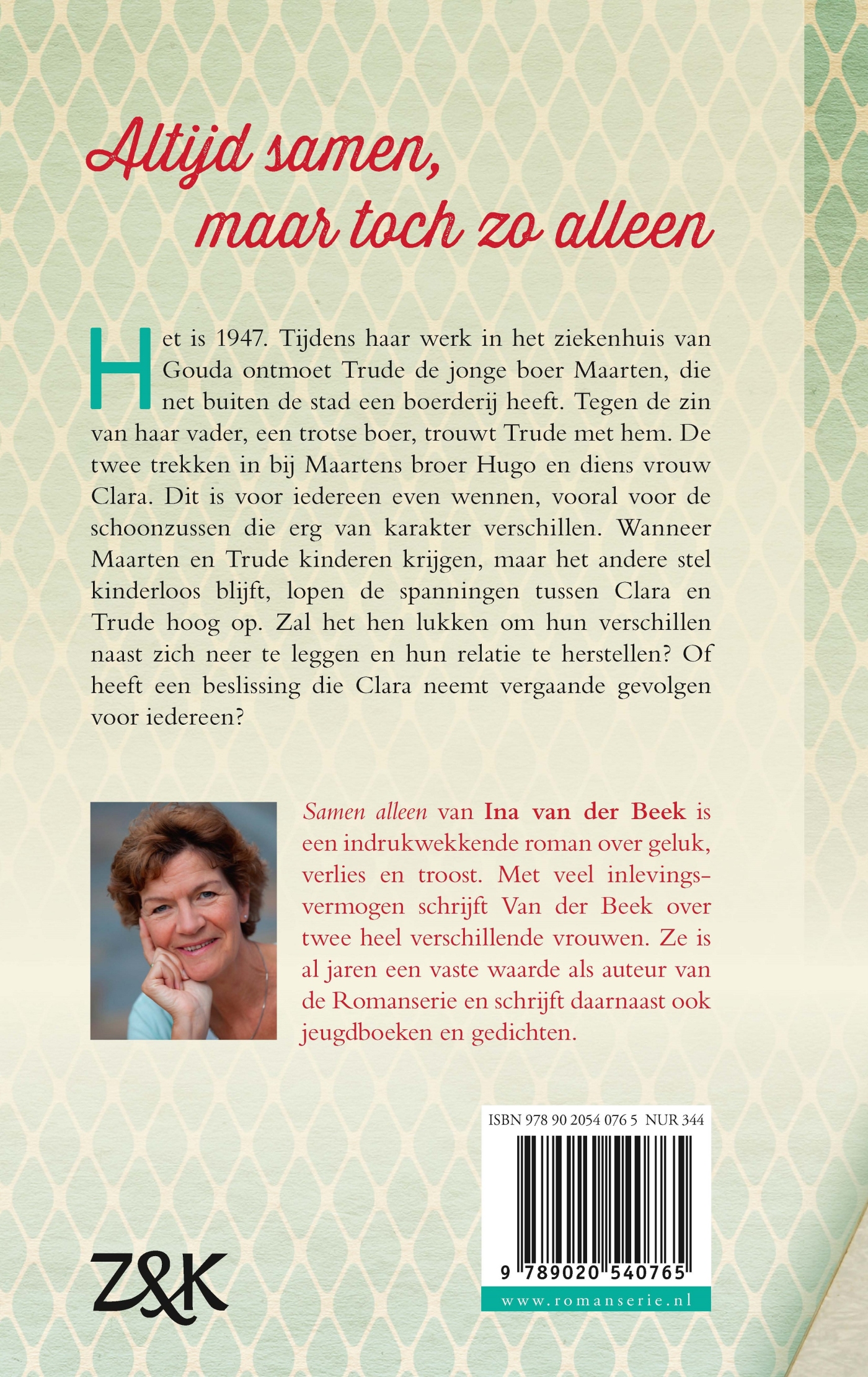 Achterkant van Samen alleen