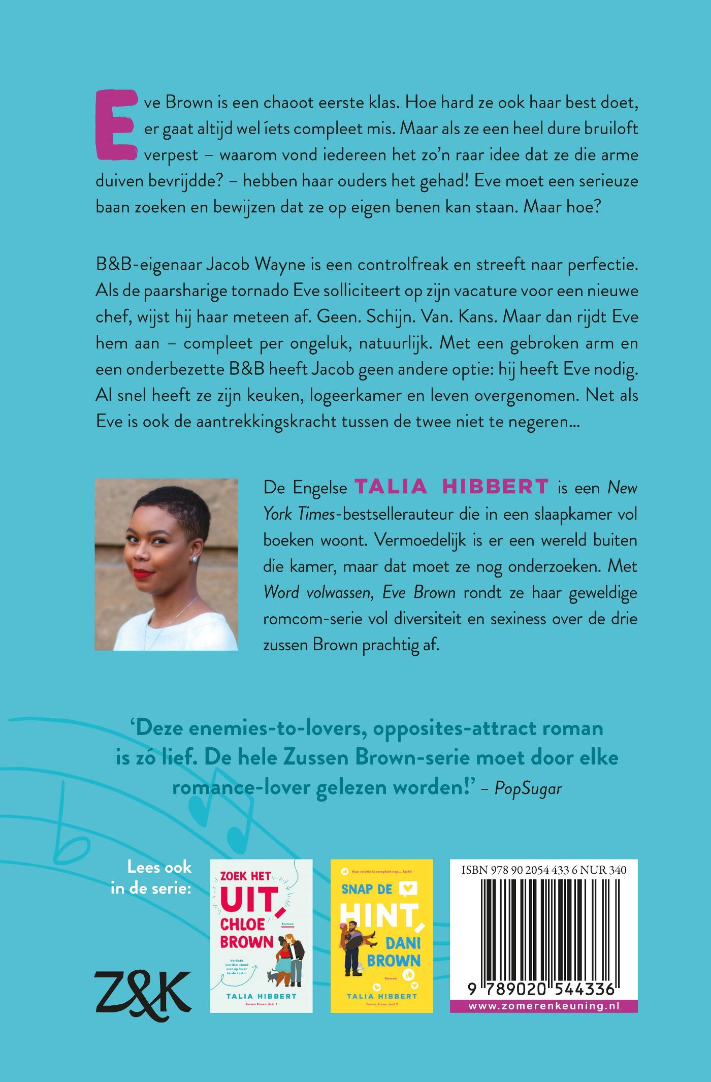 Achterkant van Word volwassen, Eve Brown
