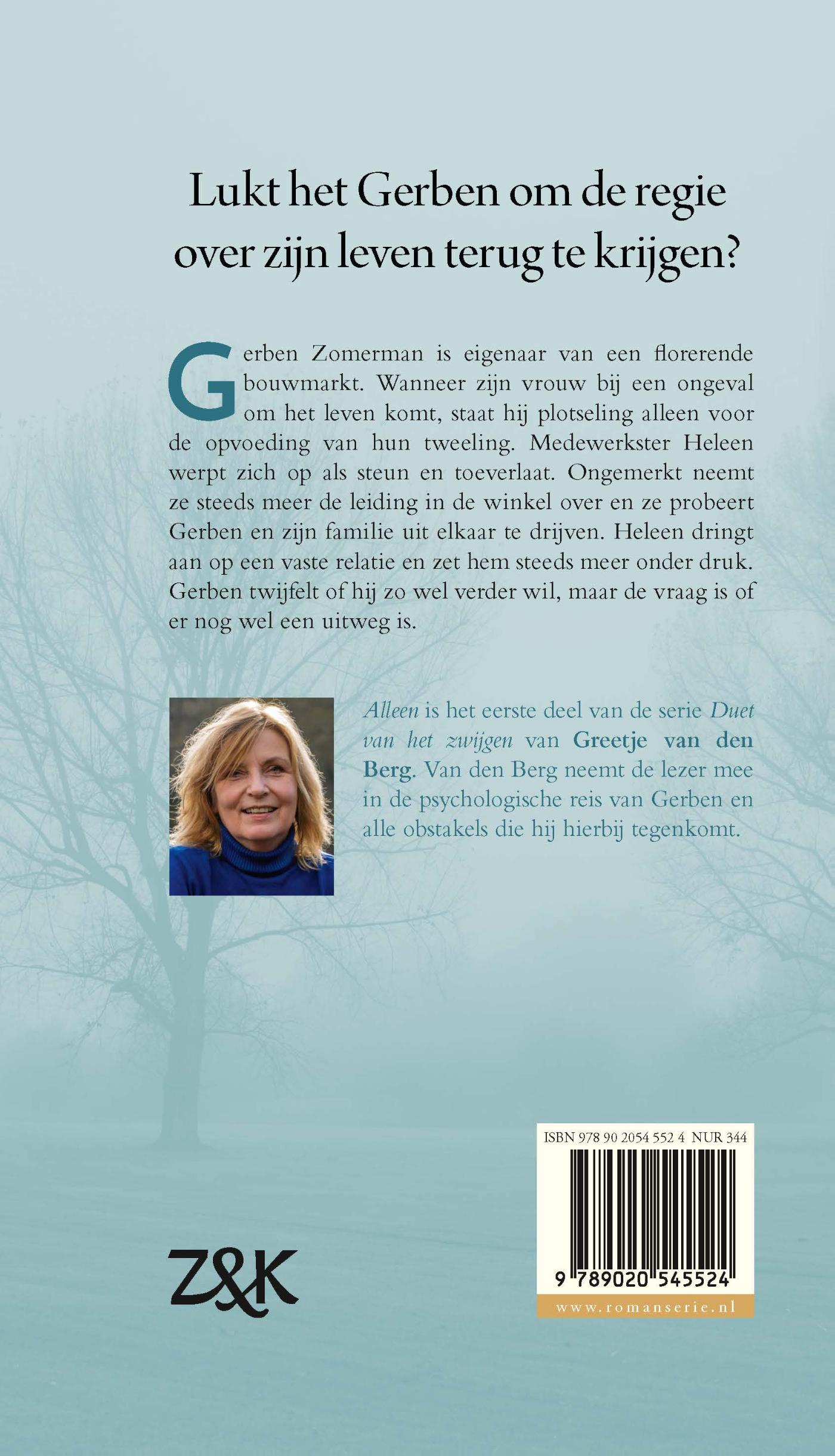 Achterkant van Alleen