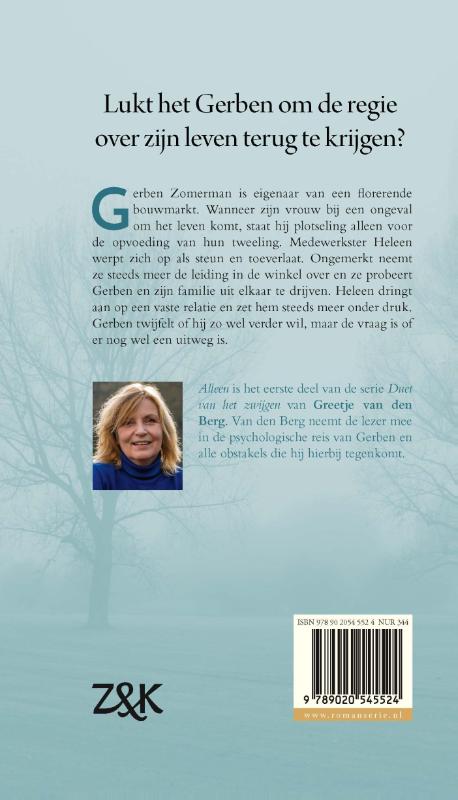 Achterkant van Alleen