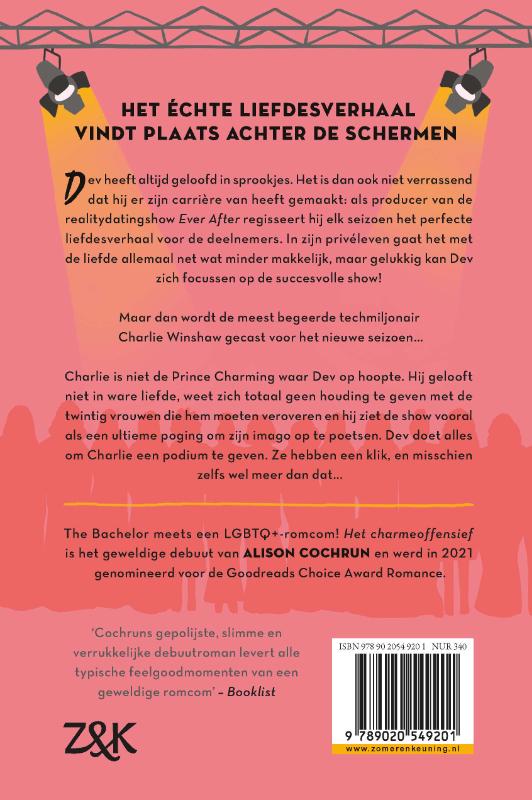 Achterkant van Het charmeoffensief