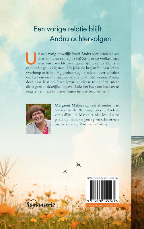 Achterkant van Zon over het eiland