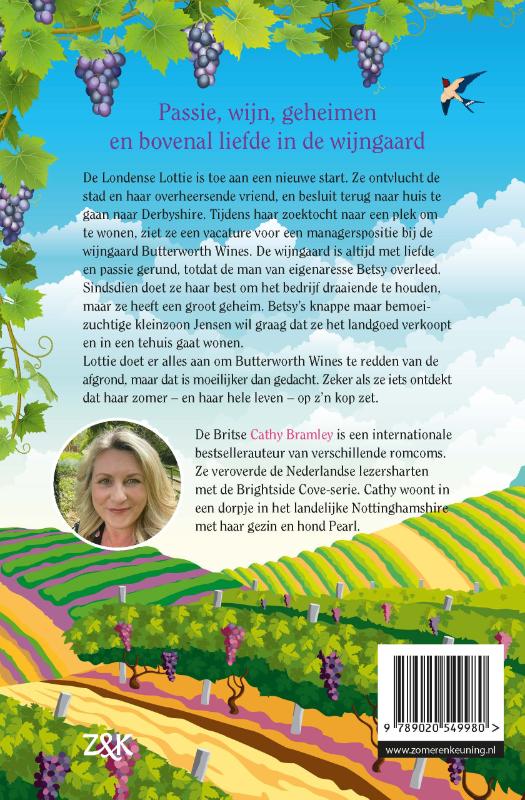Achterkant van Zomerzon op het wijndomein