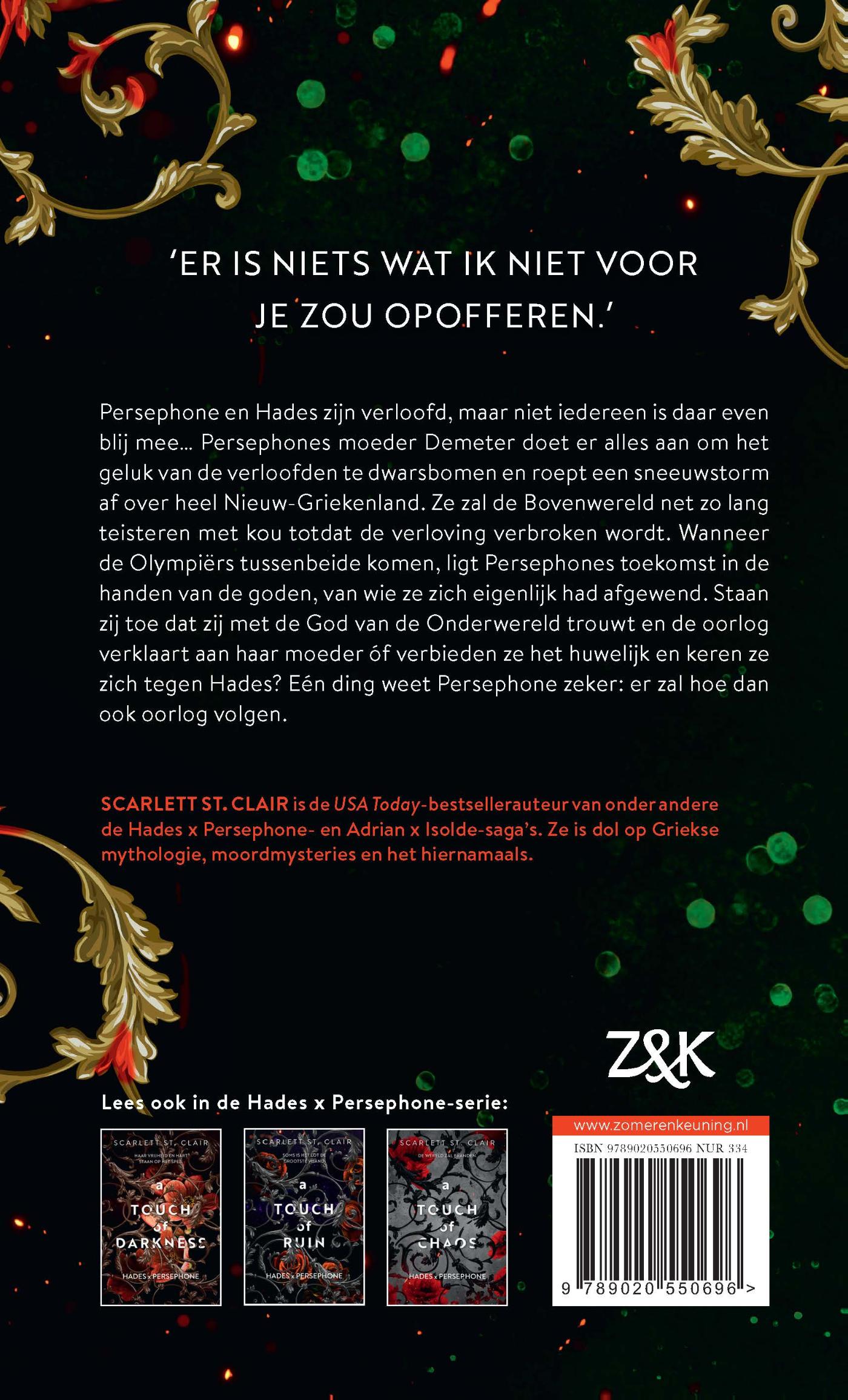 Achterkant van A touch of malice