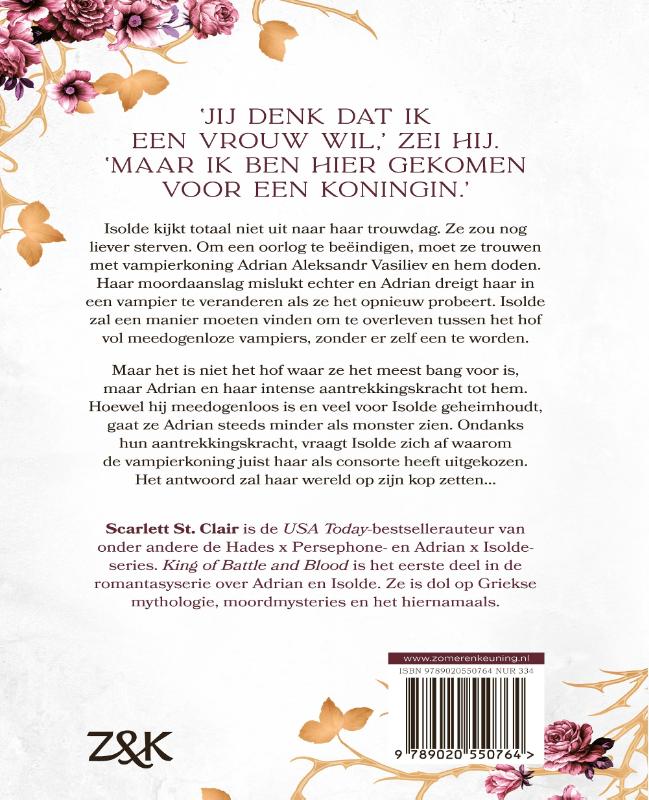 Achterkant van King of battle and blood