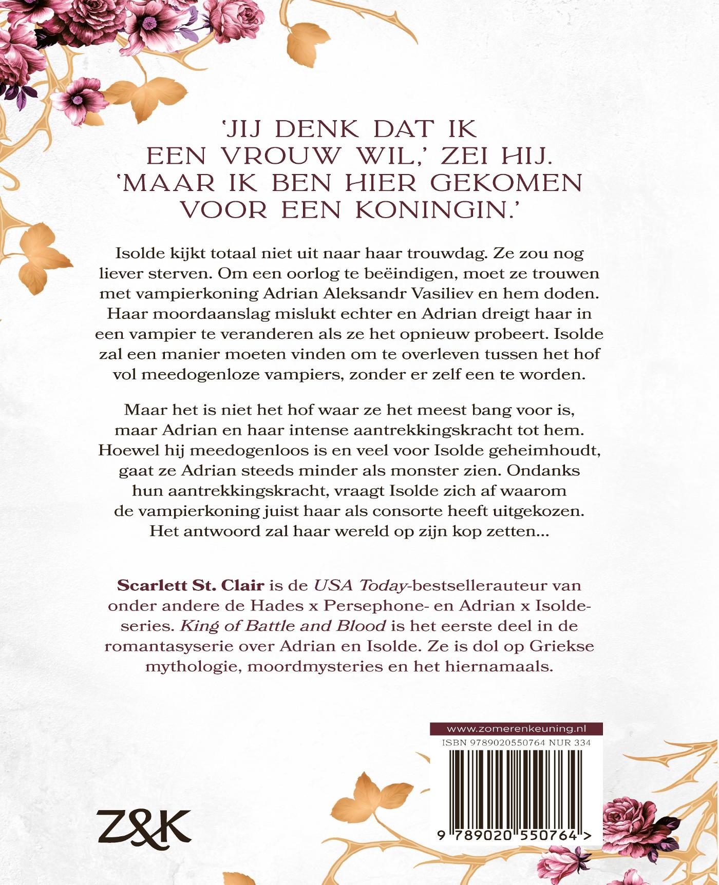 Achterkant van King of Battle and Blood