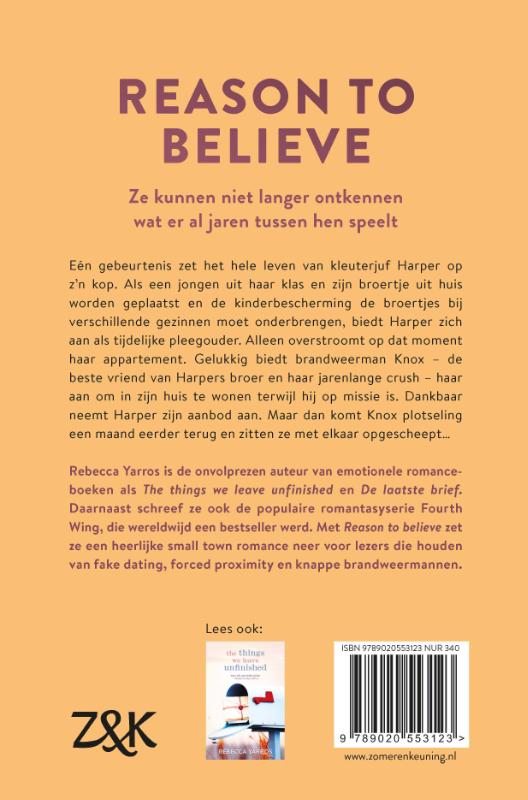 Achterkant van Reason to believe