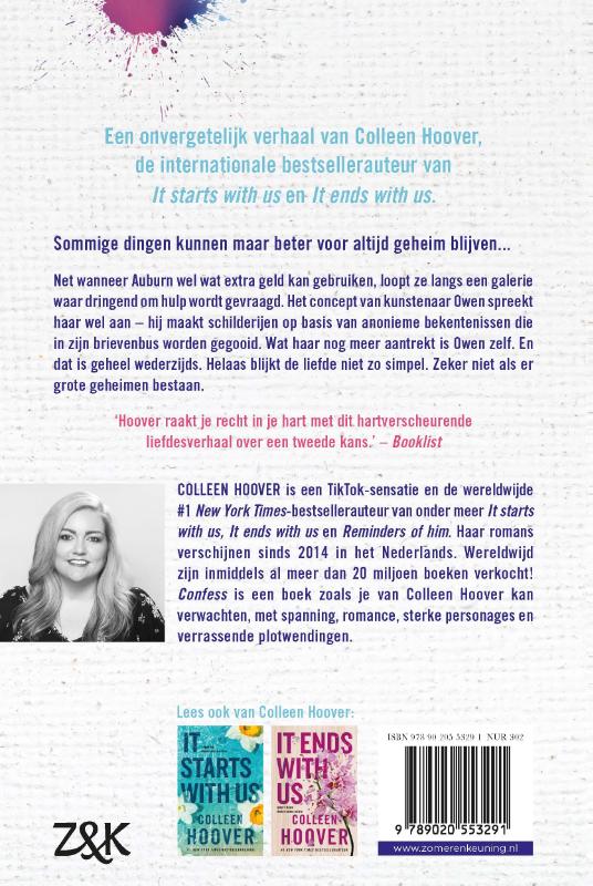 Achterkant van Confess