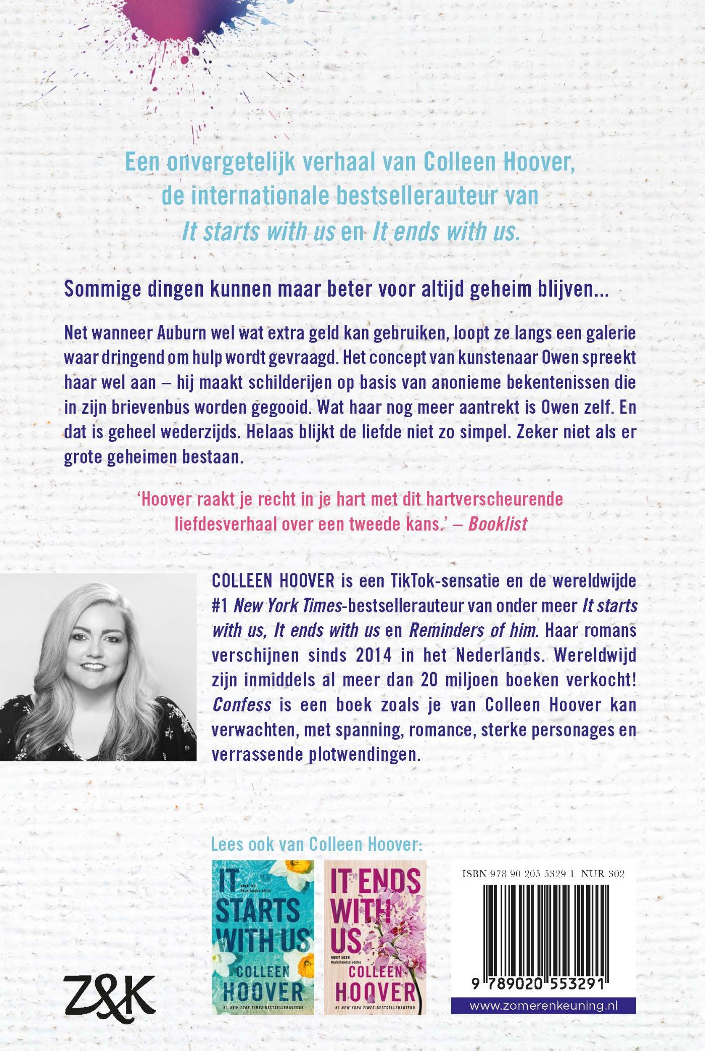 Achterkant van Confess