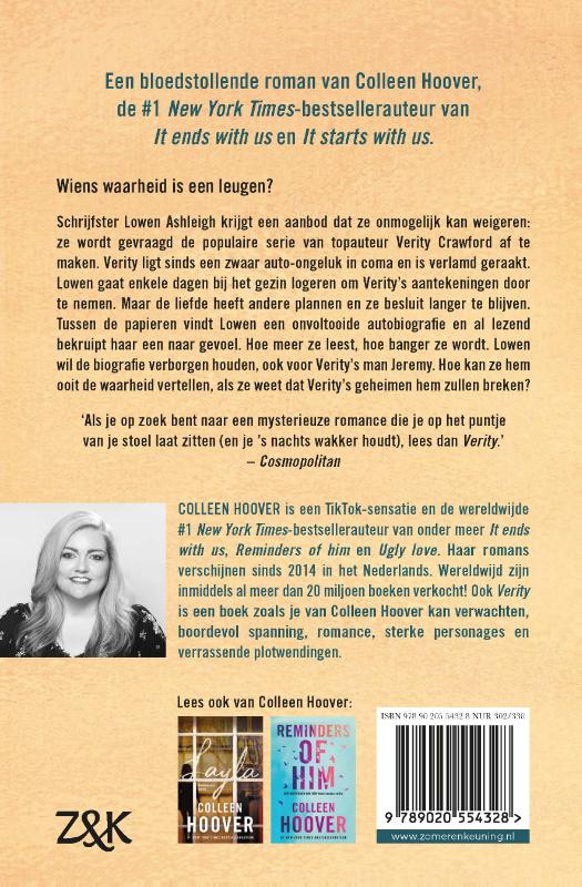 Achterkant van Verity