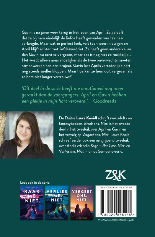 Achterkant van Breek ons. Niet.