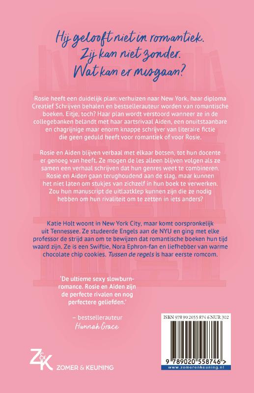 Achterkant van Tussen de regels