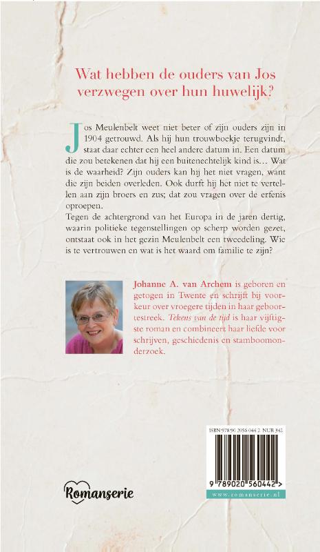 Achterkant van Tekens van de tijd