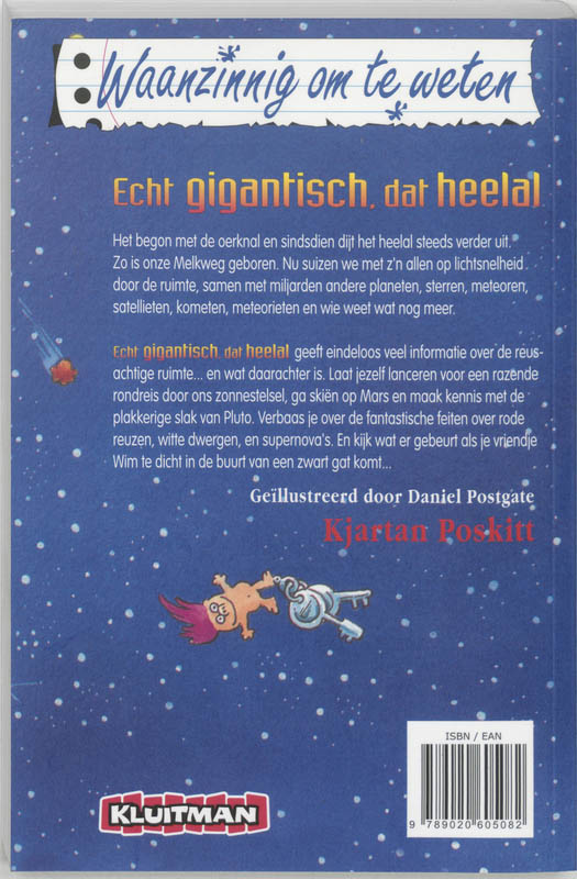 Achterkant van Echt gigantisch, dat heelal