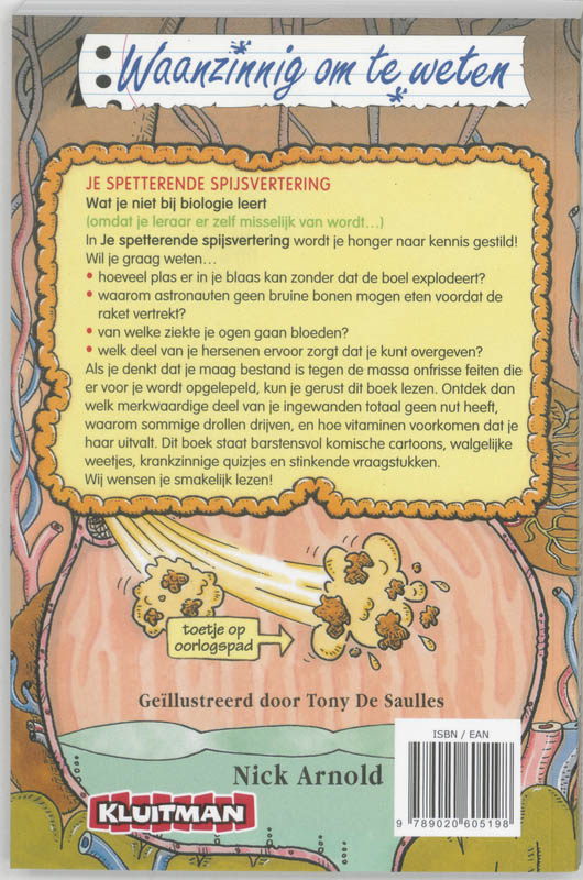 Achterkant van Je spetterende spijsvertering