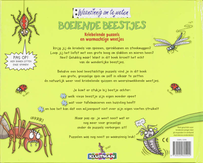 Achterkant van Kriebelende puzzels