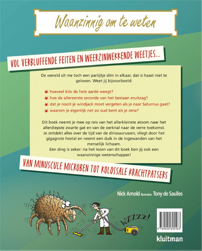 Achterkant van De waanzinnige wetenschap van werkelijk alles