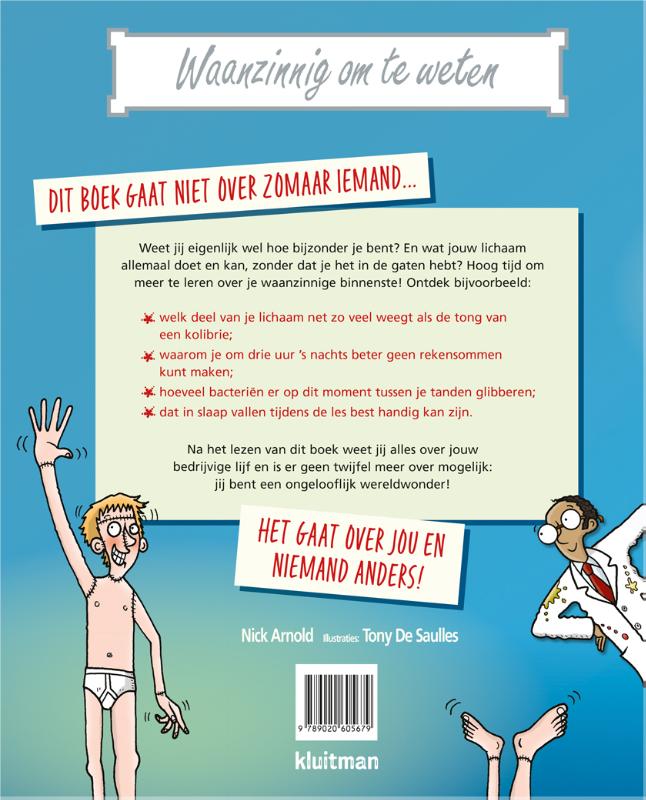 Achterkant van De waanzinnige wetenschap over jou