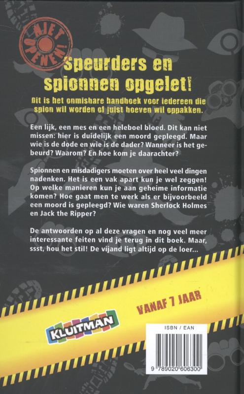Achterkant van Topgeheim & speuren naar sporen