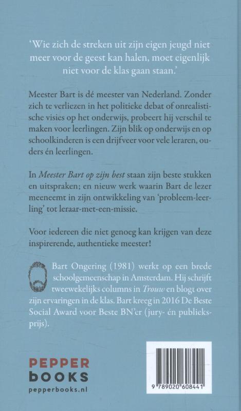 Achterkant van Meester Bart op zijn best