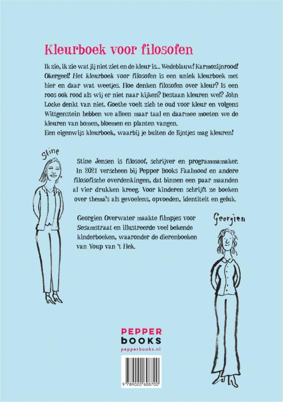 Achterkant van Kleurboek voor filosofen