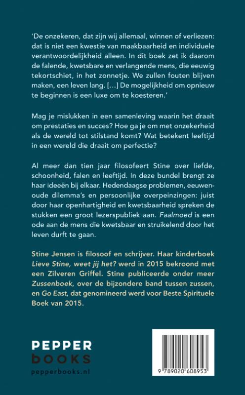 Achterkant van Faalmoed en andere filosofische overdenkingen