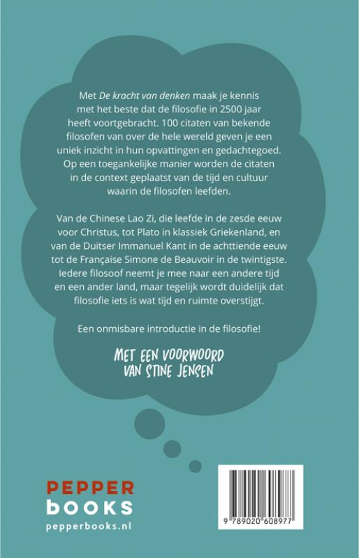 Achterkant van De kracht van denken. Wijsheden van 100 filosofen