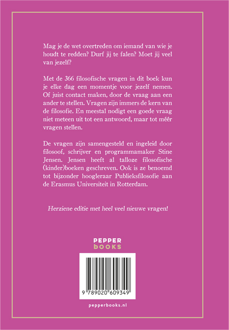 Achterkant van Voor elke dag een filosofische vraag