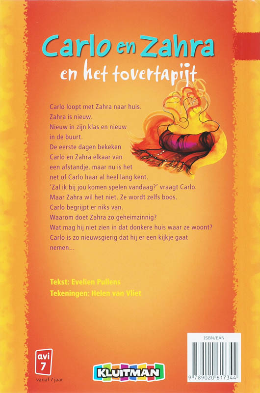 Achterkant van Carlo en Zahra en het tovertapijt