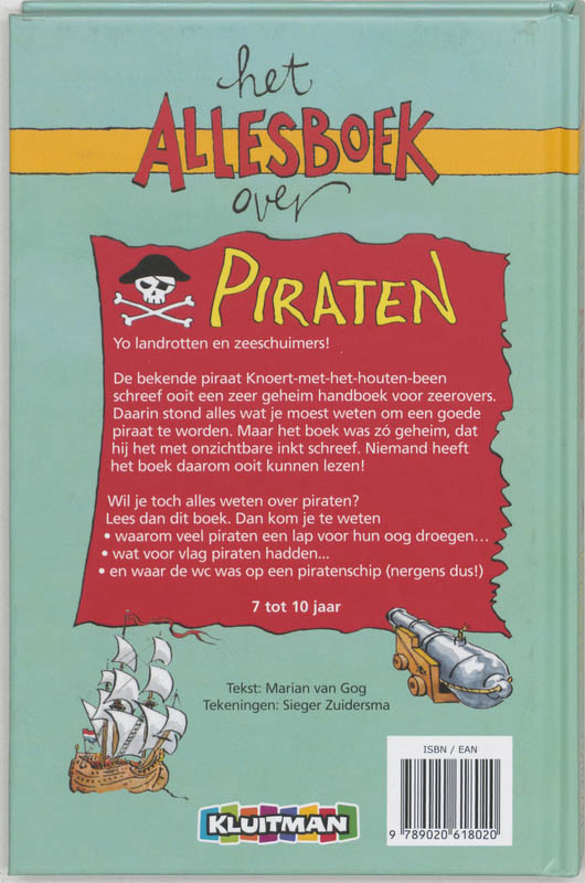 Achterkant van Het Allesboek over Piraten